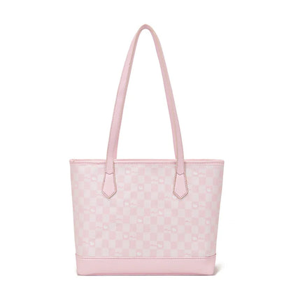 Vintage Bedruckte Tote Bag – Süße Rosa Reisetasche mit großem Fassungsvermögen, Lässige Damenhandtasche für Pendeln und Alltag, Schultertasche