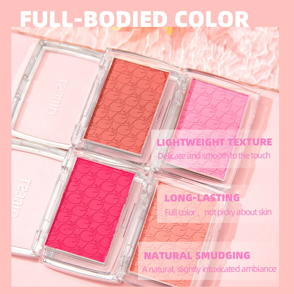 3D Relief Puder-Rouge – Pfirsich, Pink & Koralle · Gepresstes Blush für frische Wangen · Kontur & Aufhellender Effekt · Professionelles Gesichtsmake-up