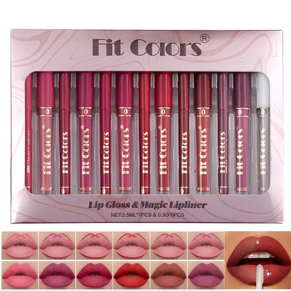 13-teiliges Lipgloss-Set – Langanhaltend, Wasserfest & Schweißresistent