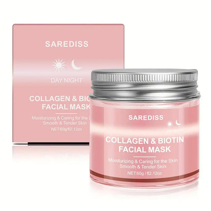 1/2 Stück Collagen Night Wrapping Mask – Abziehbare Overnight-Collagen-Gesichtsmaske. Spendet intensive Feuchtigkeit, strafft die Haut und verleiht einen strahlenden Glow. Hilft, Hauterschlaffung sichtbar zu reduzieren.