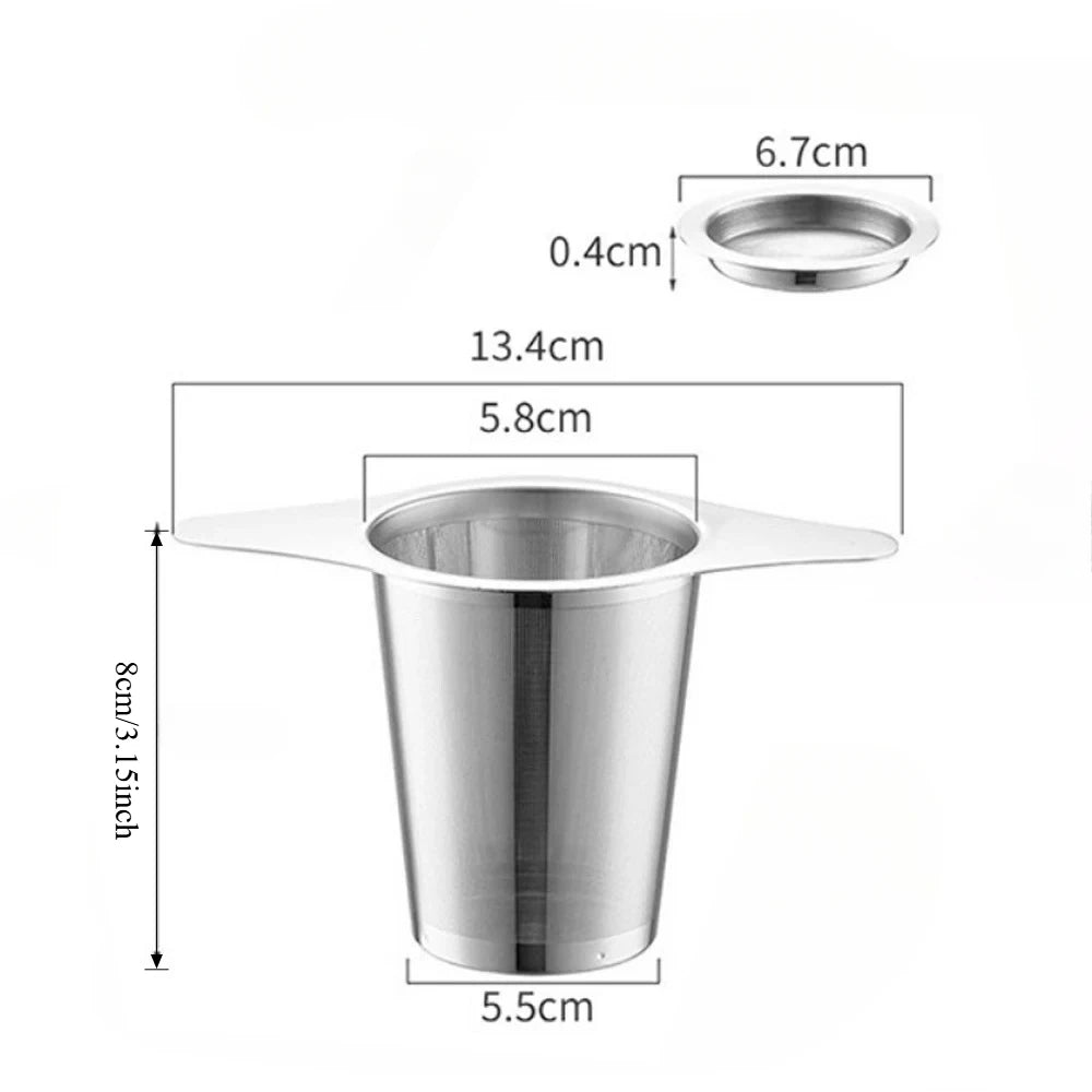 Wiederverwendbarer Teefilter aus Edelstahl – Teesieb für Teekanne und Tasse, Kaffee- & Tee-Infuser