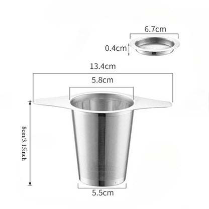 Wiederverwendbarer Teefilter aus Edelstahl – Teesieb für Teekanne und Tasse, Kaffee- & Tee-Infuser