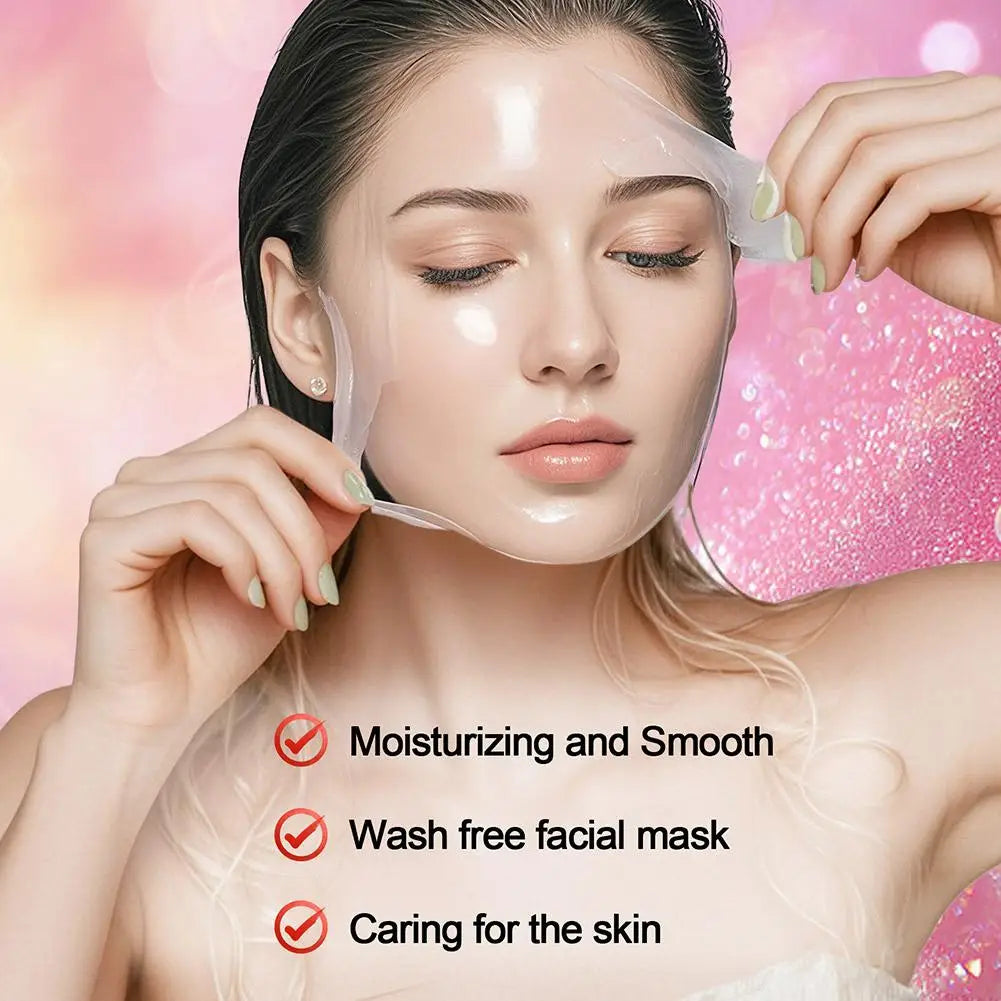 1/2 Stück Collagen Night Wrapping Mask – Abziehbare Overnight-Collagen-Gesichtsmaske. Spendet intensive Feuchtigkeit, strafft die Haut und verleiht einen strahlenden Glow. Hilft, Hauterschlaffung sichtbar zu reduzieren.