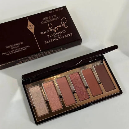 6-Farben Lidschattenpalette – Luxuriöse Matte & Zarte Schimmer-Finishes, Langanhaltende Farbe, Vielseitiges Augen-Make-up