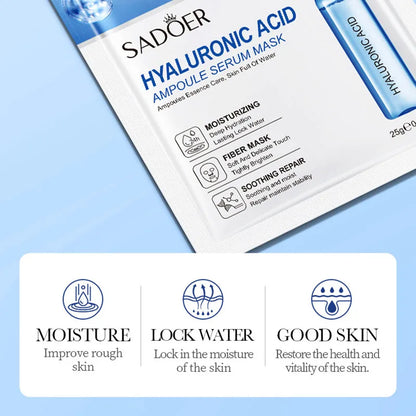 15 Stück 24K Gold Vitamin C & Hyaluronsäure Gesichtsmasken – Feuchtigkeitsspendend, Straffend & Intensiv Hydratisierend – Gesichtspflege für strahlende Haut