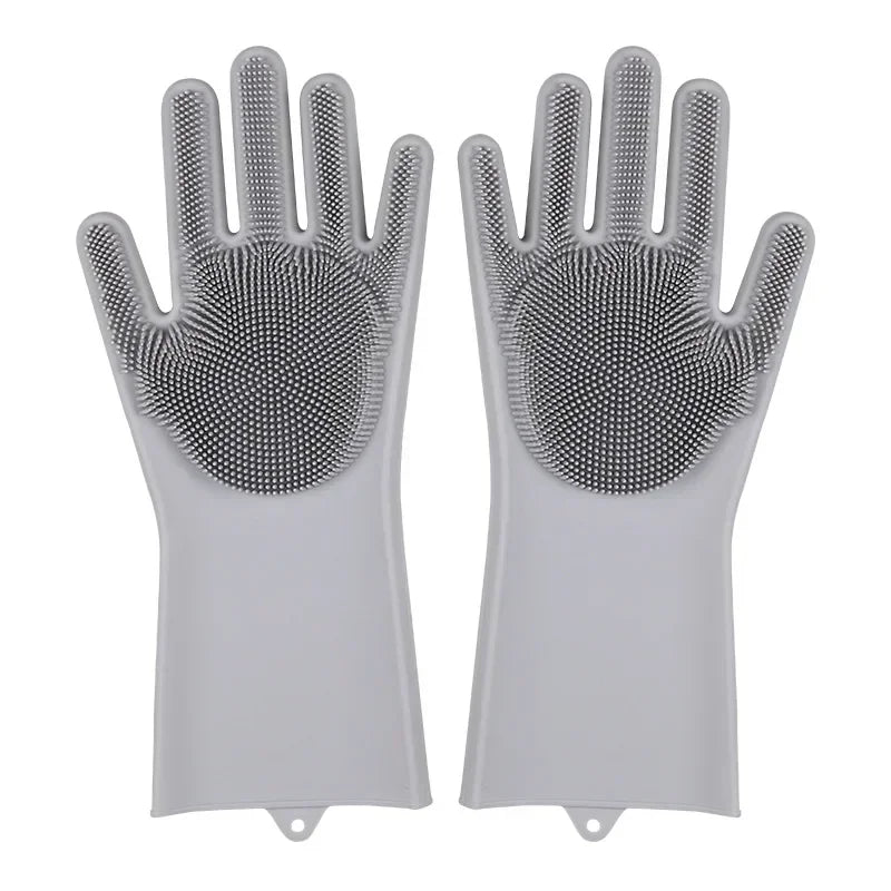 Silikon-Spülhandschuhe – Umweltfreundliche Mehrzweck-Reinigungshandschuhe, Wasserdicht, für Küche, Haustierbad & Autoreinigung