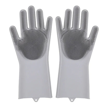 Silikon-Spülhandschuhe – Umweltfreundliche Mehrzweck-Reinigungshandschuhe, Wasserdicht, für Küche, Haustierbad & Autoreinigung