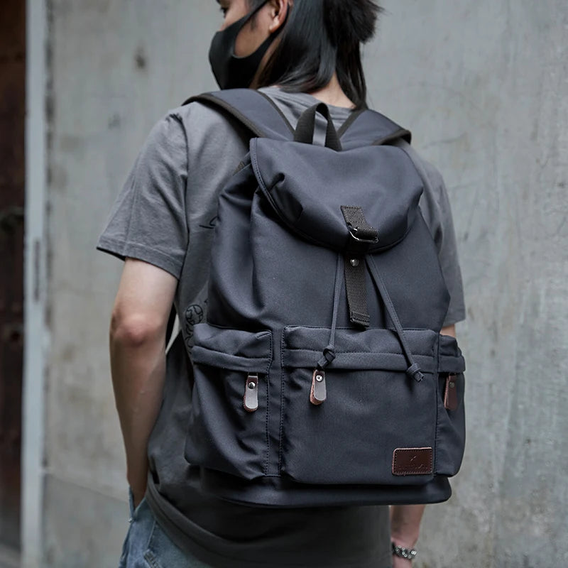 Herren Vintage Canvas Rucksack – Große Kapazität, 15,6-Zoll Laptop, Lässiger Rucksack für Pendler und Reisen, Unisex Schul- und Alltagstasche