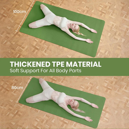 Yoga-Matte 80/100 cm – Rutschfeste TPE-Matte für Pilates, Yoga, Fitness und Training
