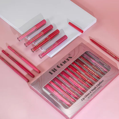 13-teiliges Lipgloss-Set – Langanhaltend, Wasserfest & Schweißresistent