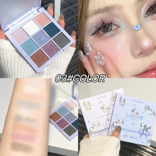 Perlmutt Highlighter & Schimmernde Lidschattenpalette – Langanhaltende, Schweiß- und Wasserfeste Farbintensität