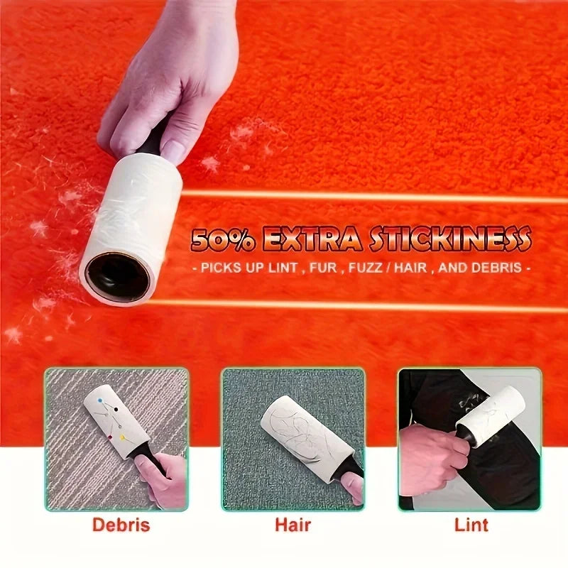 Ultra Haftende Fusselrolle zur Entfernung von Tierhaaren – Ideal für Möbel, Kleidung & Teppiche