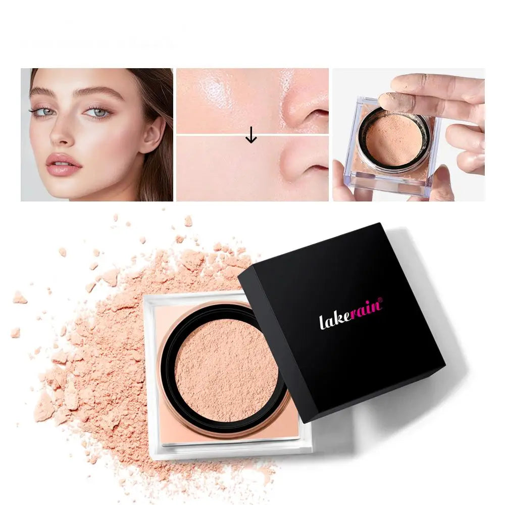 Square Box Setting Powder – Natürlicher Concealer, Langanhaltend, Fixiert Make-up, Nude-Finish Puder