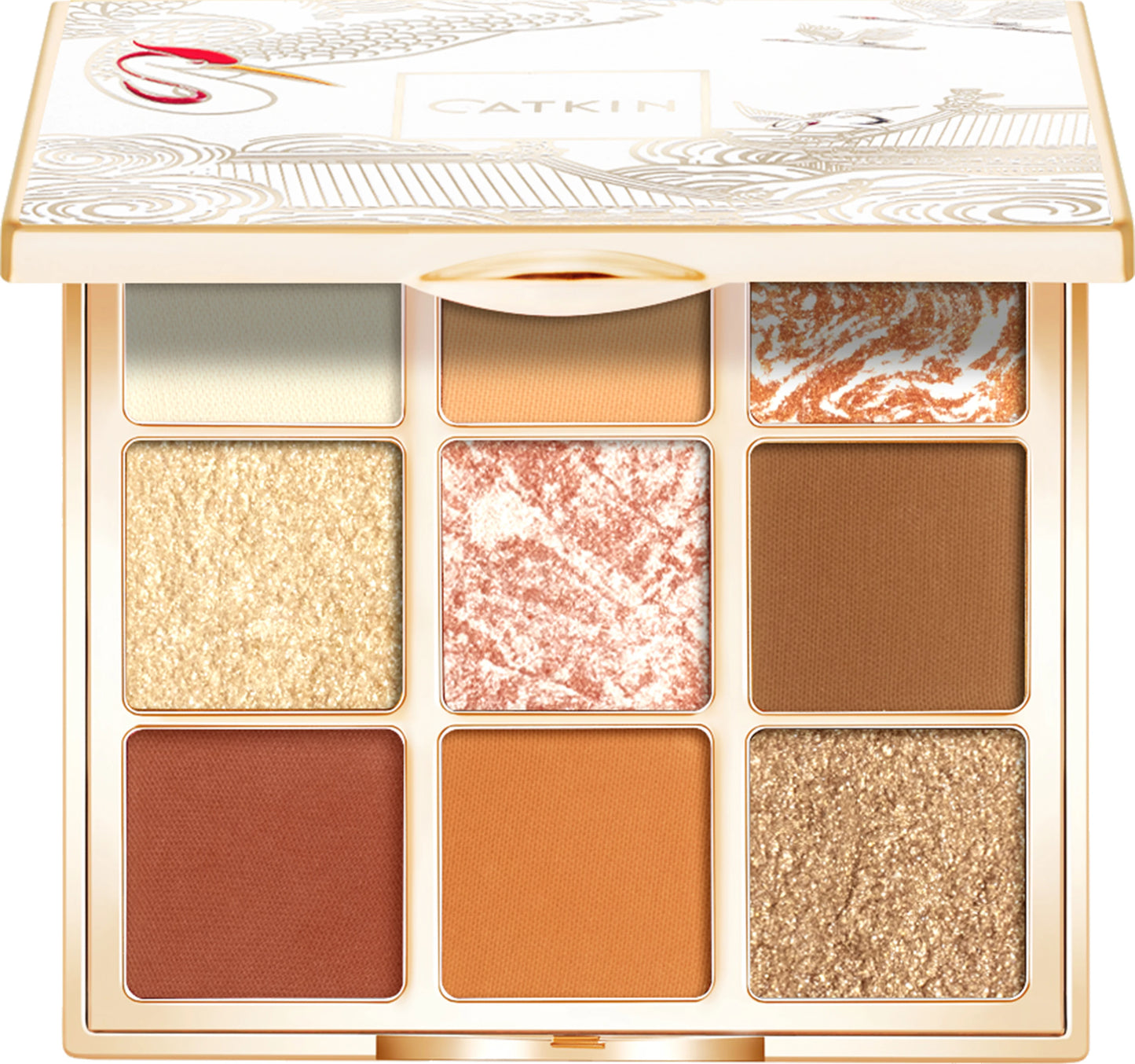 Lidschattenpalette – 9 Farben, Matt & Schimmer, Hochpigmentiert, Cremige Textur, Natürliche Bronze- & Neutral-Töne