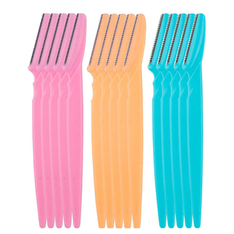 5/10/15 Stück Augenbrauenrasierer – Sichere Augenbrauen- und Gesichtshaarentfernung | Make-up Werkzeug Set für Frauen | Präzise Formung & Glatte Rasur