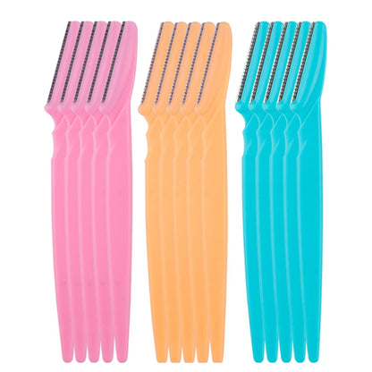 5/10/15 Stück Augenbrauenrasierer – Sichere Augenbrauen- und Gesichtshaarentfernung | Make-up Werkzeug Set für Frauen | Präzise Formung & Glatte Rasur