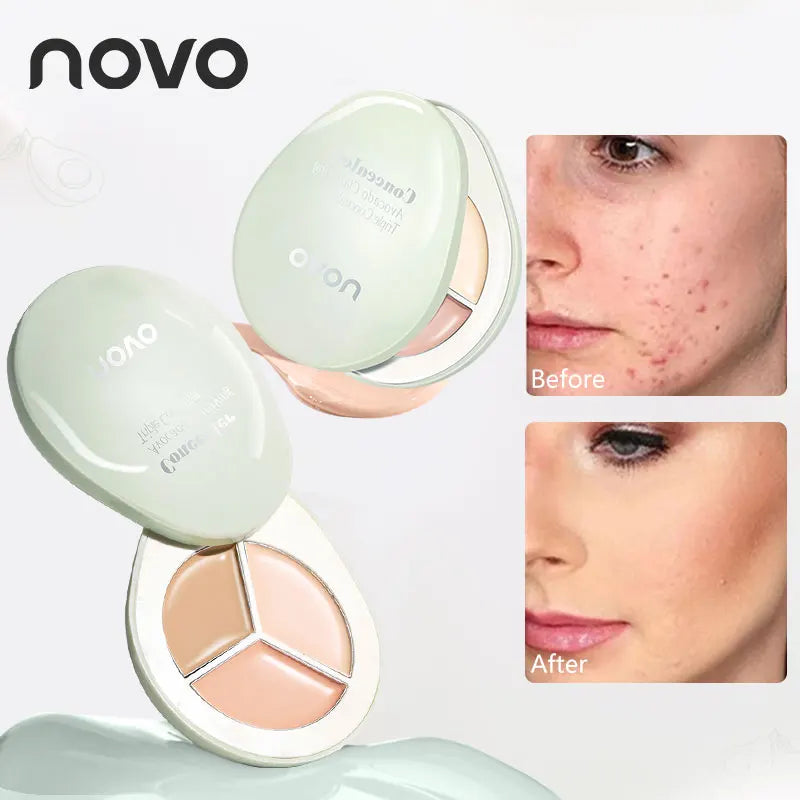 3D Contour & Concealer Palette – Mattes Finish, Langanhaltend, Kaschiert Augenringe & Makel, Perfekt für Pickel & Hautunreinheiten