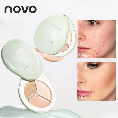 3D Contour & Concealer Palette – Mattes Finish, Langanhaltend, Kaschiert Augenringe & Makel, Perfekt für Pickel & Hautunreinheiten