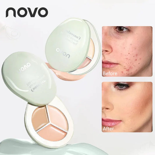 3D Contour & Concealer Palette – Mattes Finish, Langanhaltend, Kaschiert Augenringe & Makel, Perfekt für Pickel & Hautunreinheiten