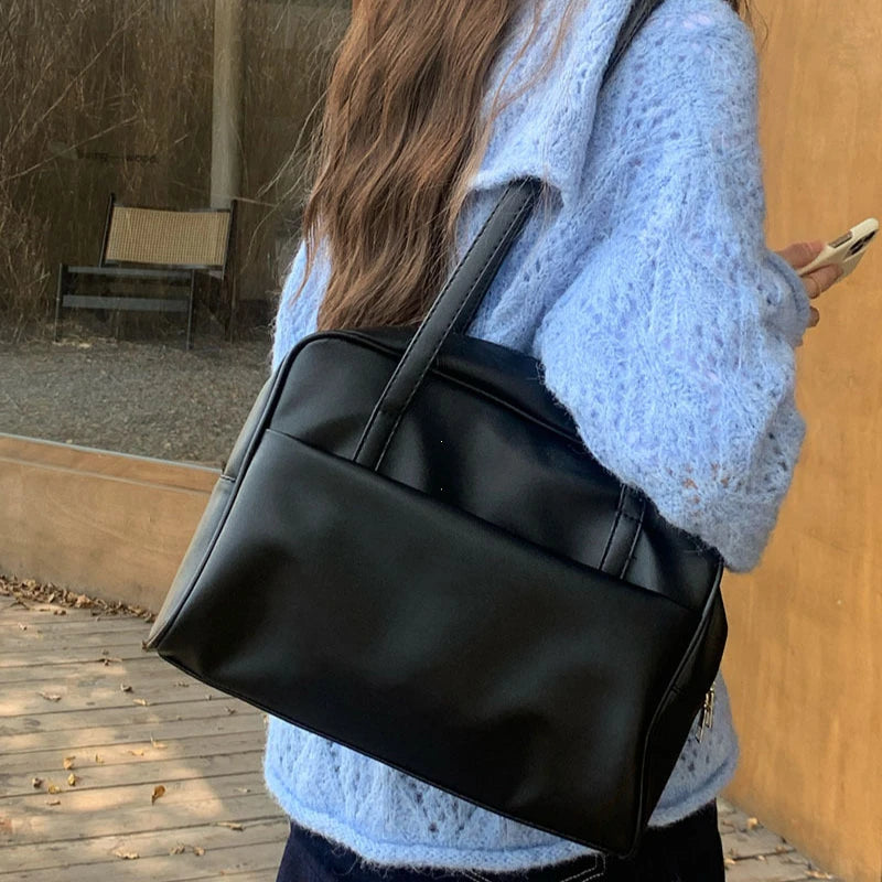Koreanischer Stil Damen-Umhängetasche mit großem Fassungsvermögen – Vielseitige Vintage-Achsel-Tasche, Herbst 2025, Neue Ankunft Tote-Bag