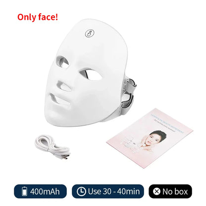 Kabellose 7-Farben LED-Maske – Für strahlende, glatte und jünger wirkende Haut