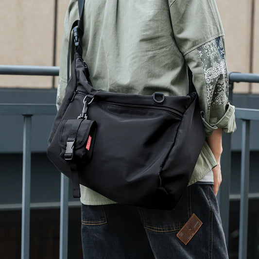 Koreanischer Stil – Herren Messenger Bag, Damen Reise- und Lässige Große Hobo-Tasche, Wasserdichte Nylon Laptop Crossbody- und Schultertasche