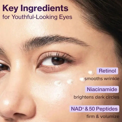 No. 9 Augencreme – Numbuzin NAD+ Retinol Volumetox Eye Cream mit 50 Peptiden. No. 9+ NAD+ Bio Lifting Essence – Originalmarke für professionelle Gesichtspflege.