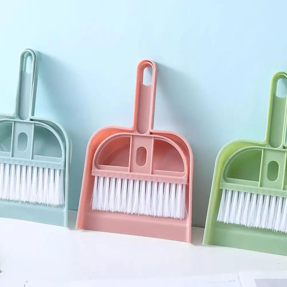Mini Tischbesen & Kehrschaufel Set – Desktop Reinigungsset für Haushalt, Büro & Auto