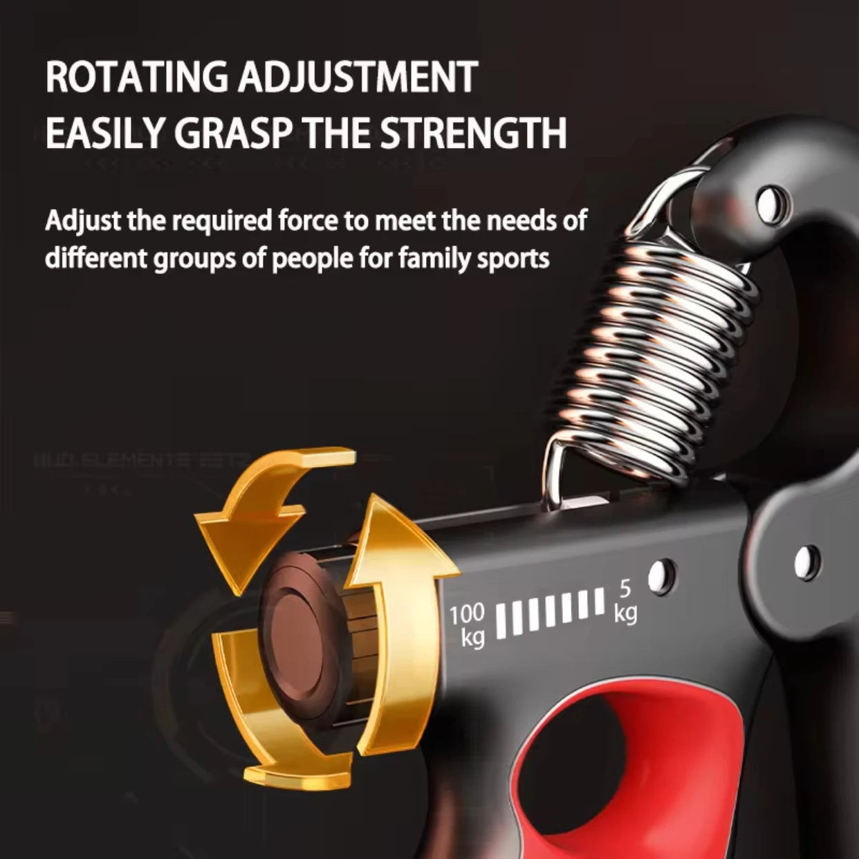 Verstellbarer Handtrainer 5–100 kg – Griffkraft- und Handgelenk-Stärker für Fitness, Muskelaufbau und Rehabilitation