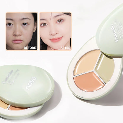3D Contour & Concealer Palette – Mattes Finish, Langanhaltend, Kaschiert Augenringe & Makel, Perfekt für Pickel & Hautunreinheiten