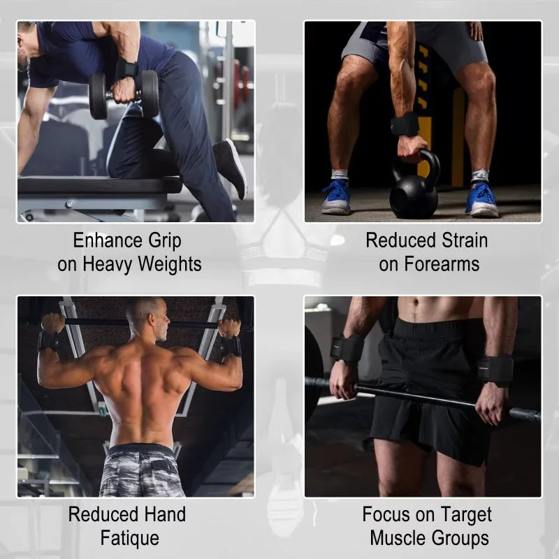 1/2 Stück Lifting Hook Handgelenkriemen – Griffunterstützung, Hartes Ziehen, Fitnesshandschuhe für Männer & Frauen, Gym & Krafttraining Ausrüstung