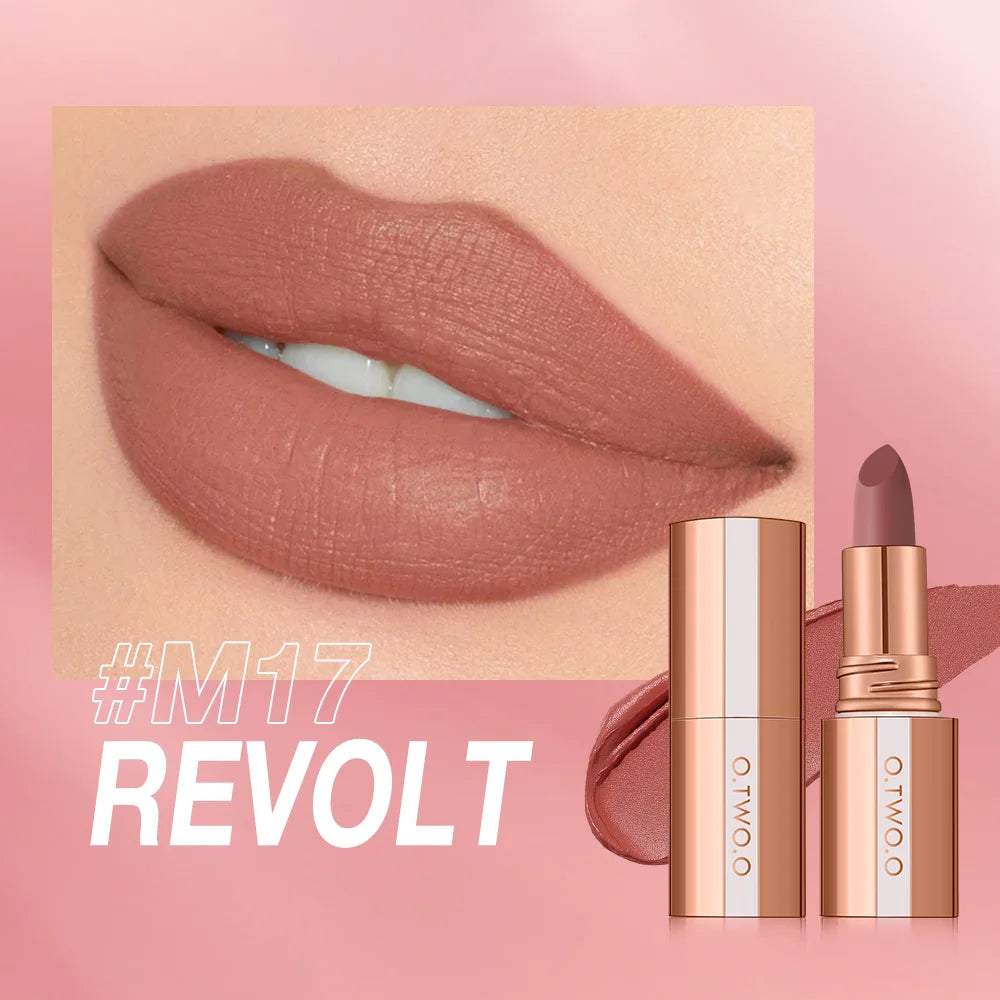 Matt Lippenstift – Langanhaltend, Wasserfest, Wischfest, Klassisch, Hochpigmentiert, Samtiges Finish, Lippen-Make-up