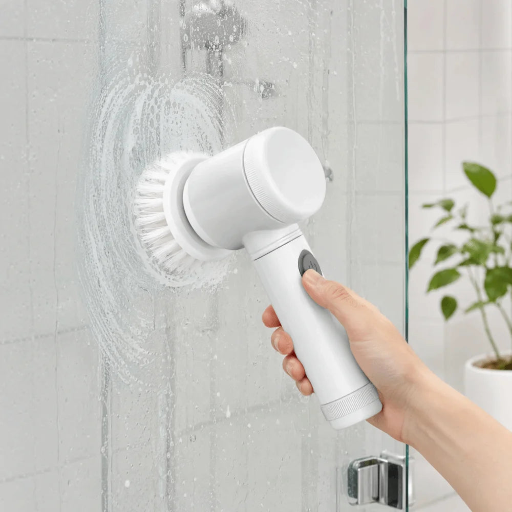 5-in-1 Electric Cleaning Brush Rechargeable IPX6 Waterproof Electric Shoe Polisher Wireless Automatic Electric Spin Scrubber