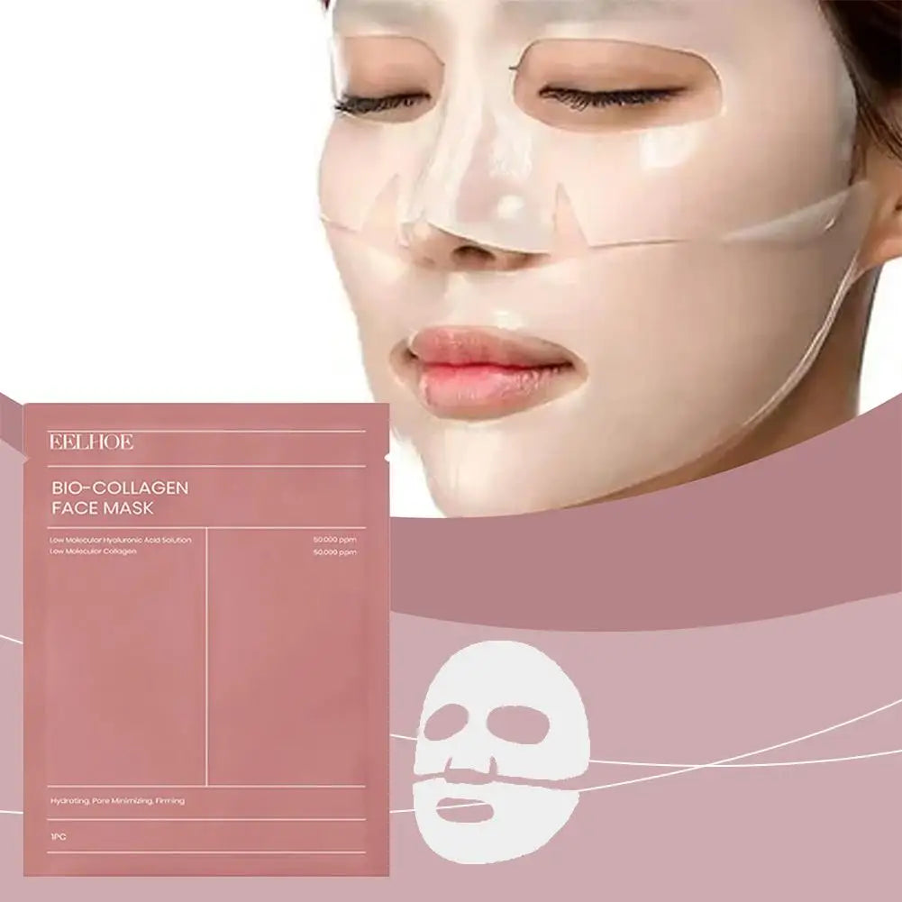 1/5/10 Stück Bio-Kollagen-Gesichtsmaske – Porenverfeinernd, Tiefenbefeuchtend, Overnight-Maske, Feuchtigkeitsspendend und Hautaufhellend