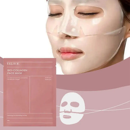 1/5/10 Stück Bio-Kollagen-Gesichtsmaske – Porenverfeinernd, Tiefenbefeuchtend, Overnight-Maske, Feuchtigkeitsspendend und Hautaufhellend