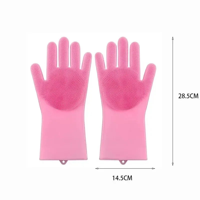 Silikon-Spülhandschuhe – Umweltfreundliche Mehrzweck-Reinigungshandschuhe, Wasserdicht, für Küche, Haustierbad & Autoreinigung