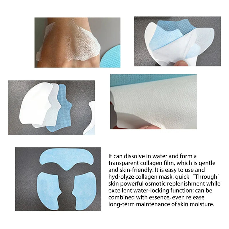 Nano-Löslicher Kollagen-Film-Masken- und Serum-Spray-Set – Anti-Falten Gesichtspflege, Feuchtigkeitsspendend & Aufhellend, Hautstraffendes Pflege-Set