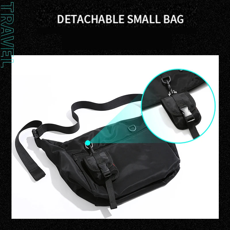 Koreanischer Stil – Herren Messenger Bag, Damen Reise- und Lässige Große Hobo-Tasche, Wasserdichte Nylon Laptop Crossbody- und Schultertasche