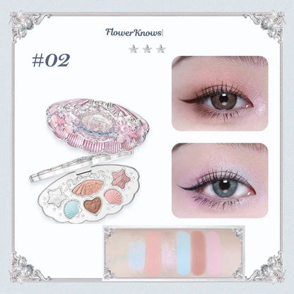 Lidschattenpalette – 6 Farben | Matt, Schimmer & Glitzer | Hochpigmentierte Eye Shadow Palette für Strahlende Augen-Looks