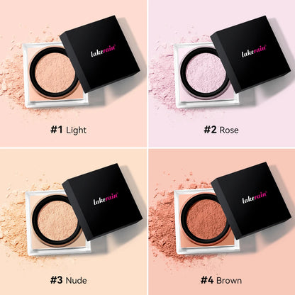 Square Box Setting Powder – Natürlicher Concealer, Langanhaltend, Fixiert Make-up, Nude-Finish Puder