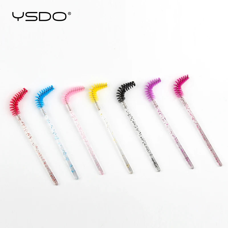 5/50 Stück Kristall-Wimpernbürsten – Make-up Pinsel für Wimpernverlängerung & Augenbrauen | Professionelles Beauty-Tool