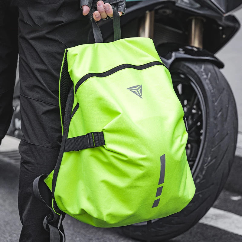 Motorrad-Helm-Rucksack – Große Kapazität, Helm-Aufbewahrungsrucksack, Wanderrucksack, Reflektierend und Wasserdicht