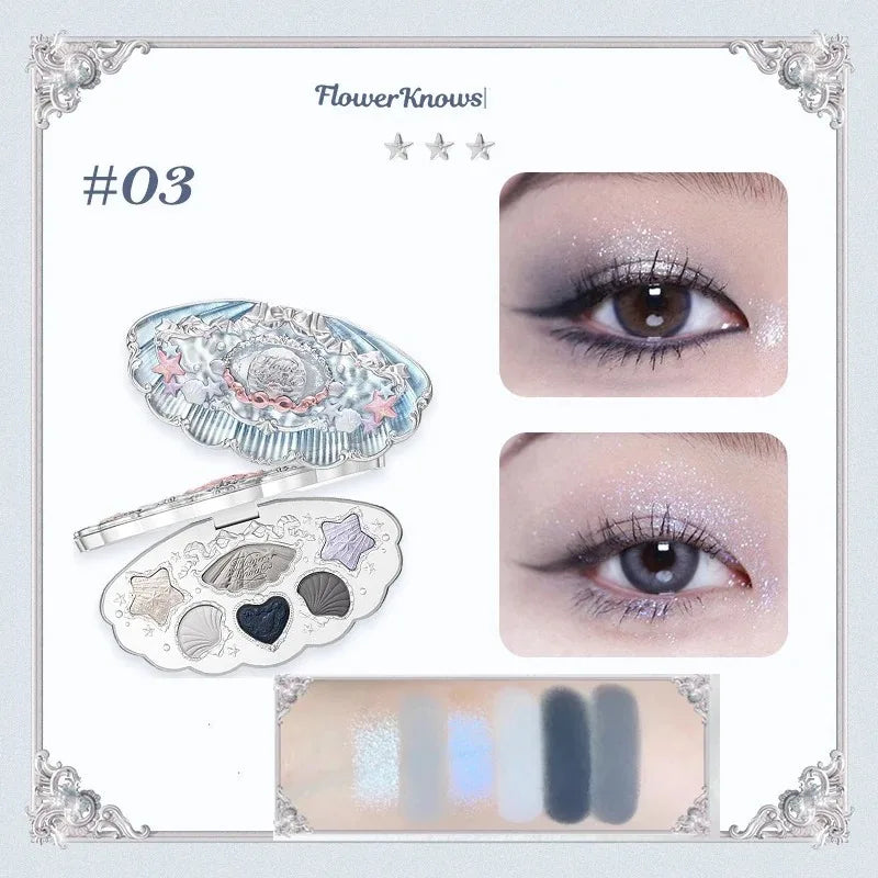 Lidschattenpalette – 6 Farben | Matt, Schimmer & Glitzer | Hochpigmentierte Eye Shadow Palette für Strahlende Augen-Looks