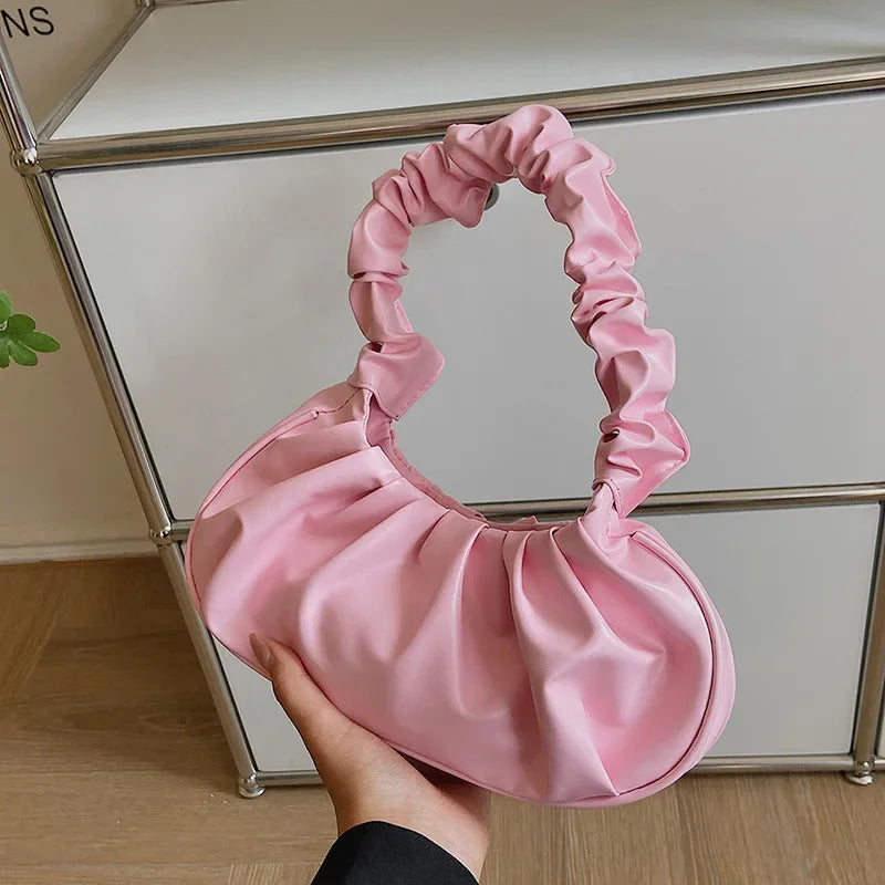 Kleine Damen Handtasche mit gerafftem Griff