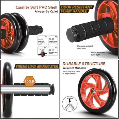 12-teiliges Ab-Roller Set – Bauchmuskeltrainer & Push-Up Unterstützung für Home Gym, Fitnessgeräte für Indoor Training