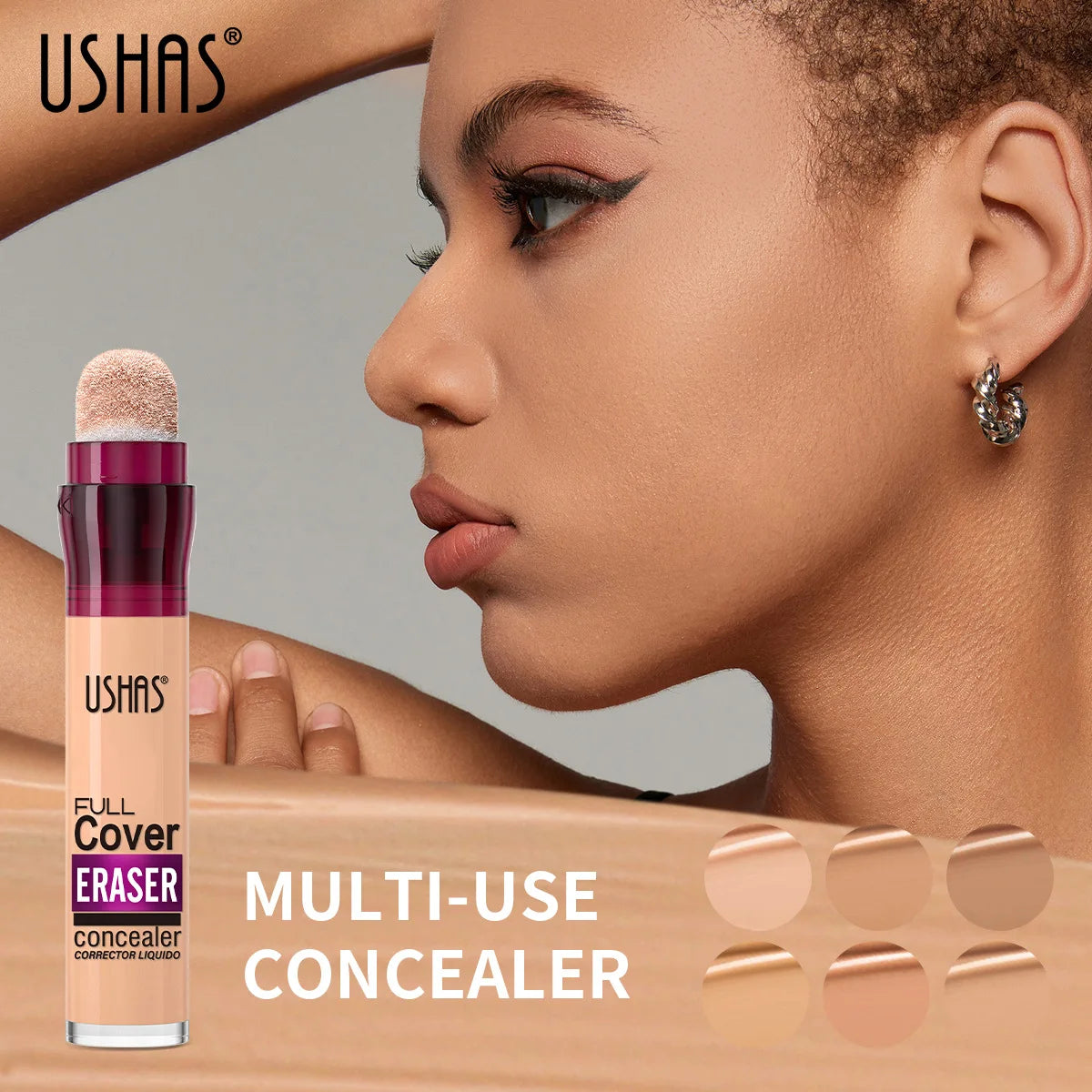 Gesichts-Concealer-Schwammkopf für flüssige Foundation & BB Cream – langanhaltend, wasserfest, ölregulierend und aufhellend
