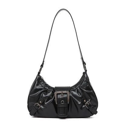 Y2K Retro Hobo-Umhängetasche für Damen mit Falten – Trendige Achsel-Clutch für Reisen, Arbeit und Shopping