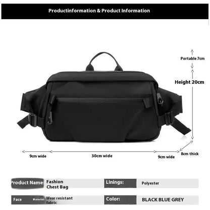 Multifunktionale Herren-Brusttasche – Trendige Street-Umhängetasche mit großem Stauraum