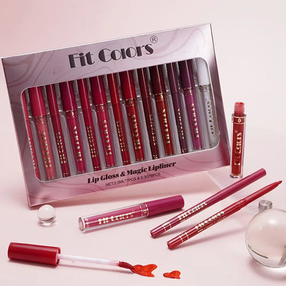 13-teiliges Lipgloss-Set – Langanhaltend, Wasserfest & Schweißresistent