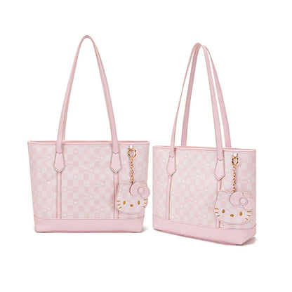 Vintage Bedruckte Tote Bag – Süße Rosa Reisetasche mit großem Fassungsvermögen, Lässige Damenhandtasche für Pendeln und Alltag, Schultertasche